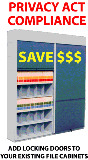 Locking doors may be retrofit onto your existing cabinets!