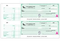 Cheques two to a page